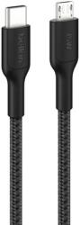 Belkin - BoostCharge Pro Fonott USB-C - Micro-USB kábel, 1 m, fekete - CAB026HQ1MBK (CAB026HQ1MBK)