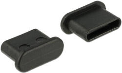 Delock Porvédo USB Type-C kimenethez fogantyú nélkül 10 darab fekete - 64014 (64014)