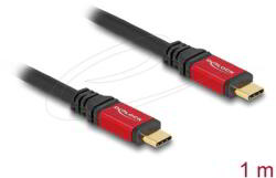 Delock - USB 2.0 kábel USB Type-C apa - apa PD 3.1 240 W E-Marker 1 m piros fém - 80050 (80050)