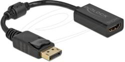 Delock - Adapter DisplayPort 1.1-dugós csatlakozó -HDMI-csatlakozóhüvely passzív fekete - 61011 (61011)