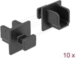 Delock - Porvédő USB 3.0 B típusú kimenethez fogantyúval 10 db fekete - 64010 (64010)