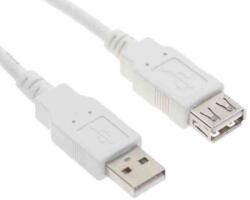  OEM - USB A M/F adatkábel hosszabbító 0.6m fehér (XUSBKAB2AAE06WH) (XUSBKAB2AAE06WH)
