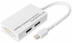 ASSMANN - Mini DisplayPort adapter / átalakító Mini DP - DisplayPort, HDMI + DVI - DB-340509-002-W (DB-340509-002-W)