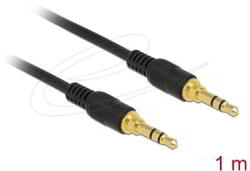 Delock - Sztereó Jack Kábel 3, 5 mm 3 tűs férfi > férfi 1 m fekete - 85547 (85547)