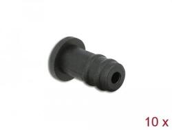 Delock - 10 x fekete porfogó 3, 5 mm-es sztereo jack anyához - 60251 (60251)