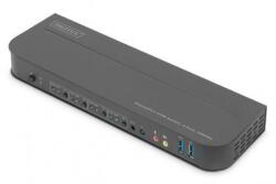 Assmann Assmann-DIGITUS KVM kapcsoló, 4 portos, 4K60Hz, 4 x DP bemenet, 1 x DP/HDMI kimenet - DS-12890 (DS-12890)