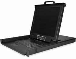 StarTech - 8 portos rackbe szerelhető KVM konzol 1, 8 m-es kábelekkel - RKCONS1708K (RKCONS1708K)