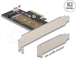 Delock - PCI Express x4-kártya - 1 x belső NVMe M. 2 Key M 80 mm - alacsony profilú formatényező - 90047 (90047)