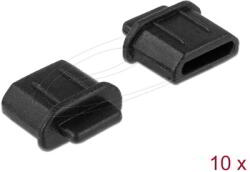 Delock - Porvédő HDMI micro-D típusú kimenethez fogantyúval 10 db fekete - 64031 (64031)
