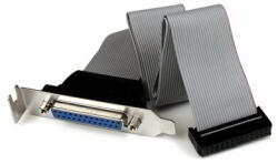 StarTech - Alacsony profilú, 40 cm-es párhuzamos port header kábeladapter konzollal - DB25 (F) - IDC26 - PLATE25F16LP (PLATE25F16LP)