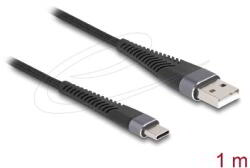Delock - USB 2.0 kábel A-típusú USB apa - USB Type-C apa meghosszabbított hajlítás védelemmel 1 m hosszú - 81121 (81121)