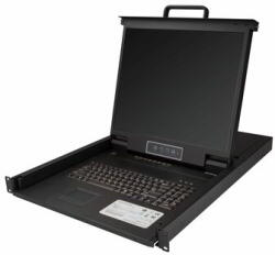 StarTech - 8 portos rackbe szerelhető KVM konzol 1, 8 m-es kábelekkel - RKCONS1908K (RKCONS1908K)