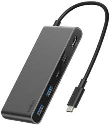 Belkin - CONNECT 7 portos USB-C dokkoló dupla USB-C porttal - AVC023HQSGY (AVC023HQSGY)