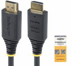 StarTech - 1 m-es (3, 3 lábas) prémium, tanúsított, nagy sebességű HDMI-kábel - HDMI2-CABLE-4K60-1M (HDMI2-CABLE-4K60-1M)