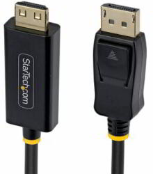 StarTech - 1 m-es DisplayPort - HDMI adapterkábel fogós csatlakozókkal, 4K 60Hz, HDR, egyirányú - 1M-DP-HDMI-4K60-GR (1M-DP-HDMI-4K60-GR)