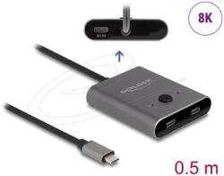 Delock - USB 10 Gbps USB Type-C kapcsoló 2 az 1-ben Kétirányú 8K - 11500 (11500)