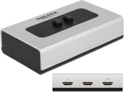 Delock - 4K HDMI 2 portos manuális kétirányú kapcsoló - 87663 (87663)