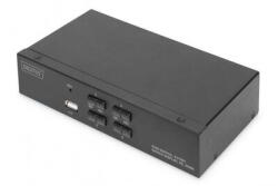 Assmann Assmann-DIGITUS KVM kapcsoló, 4 portos, egykijelzős, 4K, HDMI - DS-12880 (DS-12880)