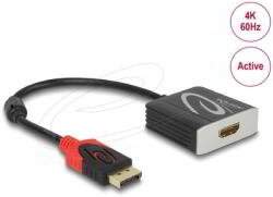 Delock - Aktív DisplayPort 1.4 - HDMI adapter 4K 60 Hz (HDR) - 65207 (65207)