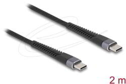 Delock - USB 2.0 kábel USB Type-C apa - apa meghosszabbított hajlítás védelemmel 60 W 2 m - 81125 (81125)