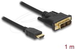 Delock - Kábel DVI 18+1 csatlakozódugóval > HDMI-A csatlakozódugóval, 1 m, fekete - 85582 (85582)