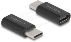 Delock - Adapter SuperSpeed USB 10 Gb/s (USB 3.2 Gen 2) USB Type-C dugasz-alj portkímélővel fekete - 60034 (60034)