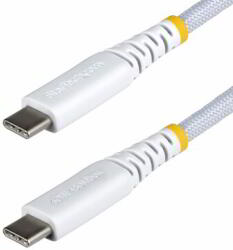 StarTech - 30 cm-es fehér USB-C töltőkábel, 60 W (3 A) PD - USB2CC30CMNCBRWH (USB2CC30CMNCBRWH)