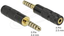 Delock - 4, 4 mm-es, 5 tűs sztereó jack apa - 2, 5 mm-es, 4 tűs sztereó jack anya átalakító - 65897 (65897)