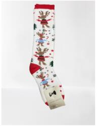 EMC ONSHOP Sosete Flausate lungi cu Motive de Craciun, 5 ani, Alb (86-02)