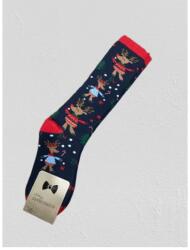 EMC ONSHOP Sosete Flausate lungi cu Motive de Craciun, 5 ani, Bleumarin (87-01)