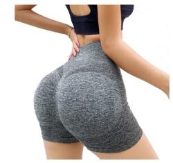 EMC ONSHOP Pantaloni Scurti pentru Yoga, cu talie inalta, foarte elastici, pentru Fitness, Alergare, Gri, One Size (670829)
