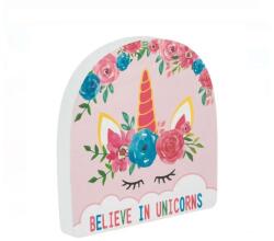 EMC ONSHOP Decoratiune pentru camera, Unicorn. Lemn, Roz, 14.5x1.8x15cm (1232814) Decoratiune camera copii