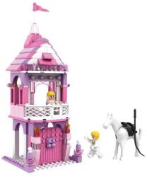 EMC ONSHOP Set de Construcție "Castelul Micuței Prințese" cu Balcon și Cavaler pe Cal Alb, 167 Piese, Multicolor, EMC ONSHOP® (vict3269)