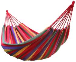 EMC ONSHOP Hamac din bumbac, multicolor, pentru gradina, 150x190 cm (JML-hamac)