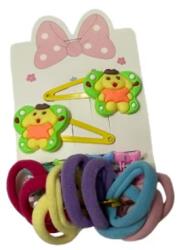 EMC ONSHOP Set 16 Accesorii de Par pentru Fete, elastice, clestisor si agrafe, Galben (62841)