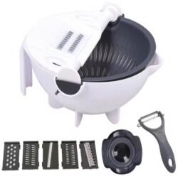 EMC ONSHOP Razatoare manuala de legume cu bol si strecuratoare, 5 lame de taiere (ST02622)