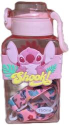 EMC ONSHOP Sticla Copii cu Capac Flip si Maner, Model de genul Stitch, Rosu, 750 ml (JML94-21I1)