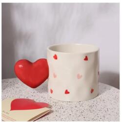 EMC ONSHOP Cana din Dolomita Alba cu Maner Inima, Valentine's Day, 350 ml EMC ONSHOP® (D1MG7GYBM)