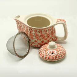 EMC ONSHOP Ceainic Ceramic in stil Oriental Long Life cu Infuzor, Chihlimbar, 350 ml (TeaP-13)
