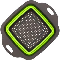 EMC ONSHOP Strecuratoare profesionala pliabila din silicon, spalat fructe, curatat legume, 24 x 18.3 cm, Verde/Gri (6426450566400)