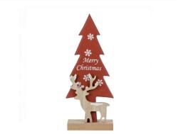 EMC ONSHOP Decoratiune din Lemn de Craciun, Bradul si Renul, 20.5 cm (1170788)