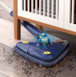 EMC ONSHOP Mop cu cap Triunghiular, Reglabil, Rotire 360, Albastru, 1 rezerva extra (EMC-40)