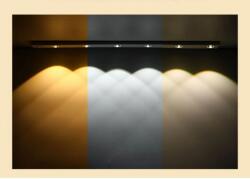 EMC ONSHOP Lampă LED ultra-subțire cu senzor de mișcare, reîncărcabilă USB, 3 moduri de culoare, 40 CM, Neagra (ML-49-34222)