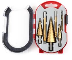 EMC ONSHOP Set 6 burghie in cutie de depozitare, 3 marimi in trepte si 3 cu rasucire, pt prelucrarea metalelor, lemnului etc (ML-20-49) Burghiu