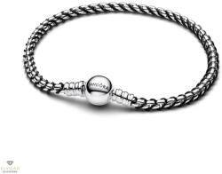 Pandora Fekete zsinóros lánc karkötő 18 cm - 593816C02-18