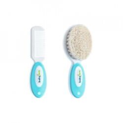 BabyJem Set pieptan si perie din peri naturali BabyJem, Bleu (bj_5192)