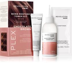Revolution Beauty Plex Bond Restore Kit set pentru a evidentia culoarea parului culoare Chocolate Brown 1 buc