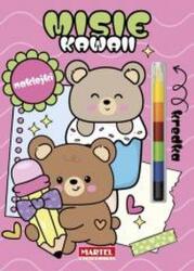 Salamon Katarzyna Modułowa kredka. Kawaii misie z naklejkami Carte de colorat