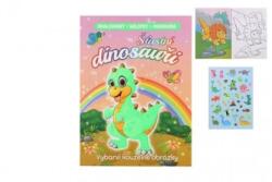 FONI Book Carte de colorat cu autocolante Dinozauri fericiți A4 23x31cm