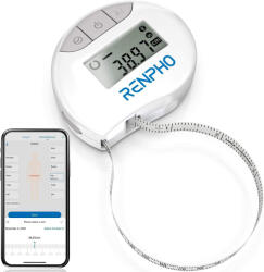 Renpho aparat de masurat inteligent pentru circumferinta corpului renpho, banda de masurare bluetooth pentru masurarea dimensiunilor co (95-PEU-ES-26M-WH-1647)